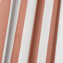 Toile Outdoor Ponant Rayée Terracotta Grande Laize