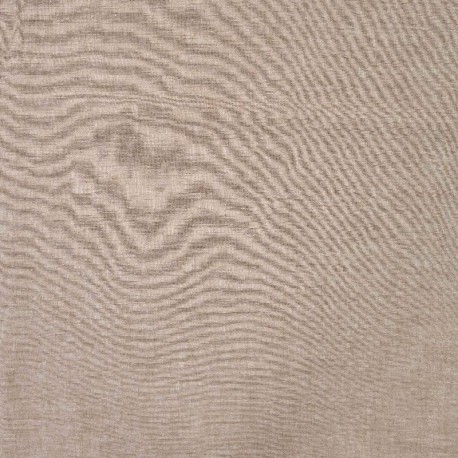 Tissu Lin Melangé Pepino Uni Beige Foncé