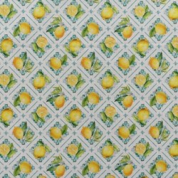 Tissu Imprimé Limonite Blanc