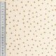 Tissu Double Gaze Imprimée Pois Beige 