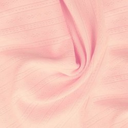 Tissu Jersey Ajouré Rose