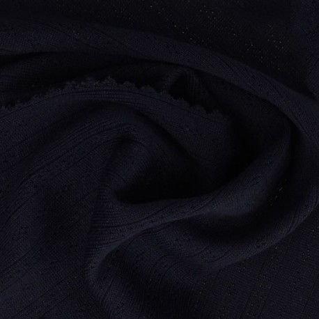 Tissu Jersey Ajouré Bleu Marine 