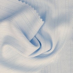 Tissu Jersey Ajouré Bleu
