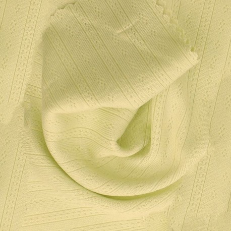 Tissu Jersey Ajouré Vert 