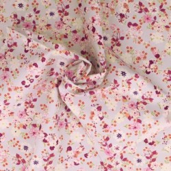 Tissu Popeline Imprimée Digitale Digitale Bordeaux