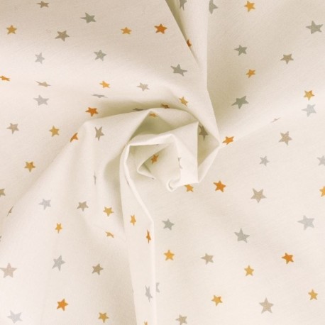 Tissu Popeline Imprimée Digitale Enfant Etoile 