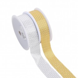 Galon jacquard alveoles