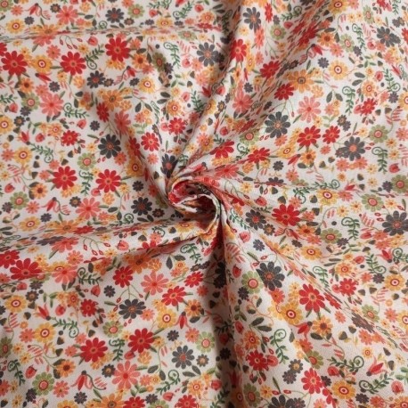 Tissu Popeline Monterey Rouge 