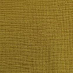 Tissu Double Gaze Fripouille Moutarde 