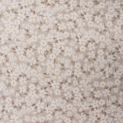 Tissu Imprimé Pradera Fleurs Beige