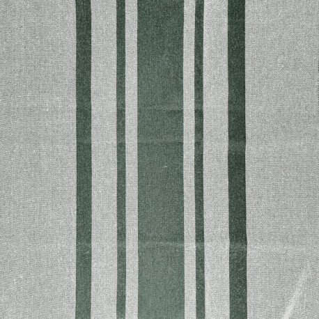 Tissu Bernadette Rayure Kaki 