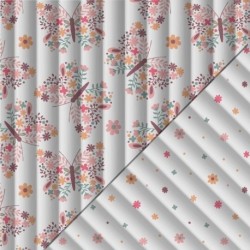 Tissu Matelassé Fleurinette Papilo Rose