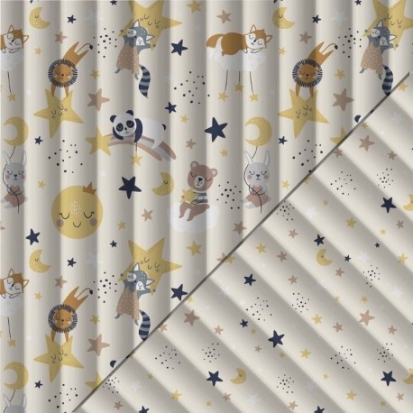 Tissu Matelassé Lunaire Naturel 