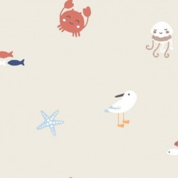 Tissu Coton Imprimé Baptiste Multico