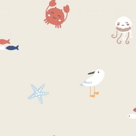 Tissu Coton Imprimé Baptiste Multico