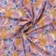 Tissu Voile de Coton Imprimé Abstrait Lilas