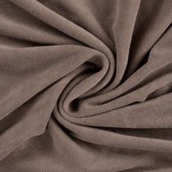 Tissu Pico Terry Uni Taupe