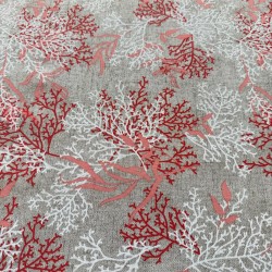 Tissu Imprimé Marisma Corail 