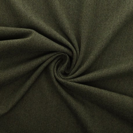 Tissu Jersey Lainage Motif Chevrons Sapin