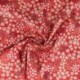 Tissu Popeline Imprimée Fleur Rouge