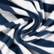 Tissu Pico Terry Rayures Bleu Marine 