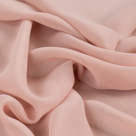 Tissu Voile Mousseline Uni Nude 