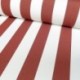 Tissu Toile Outdoor Deperlante Rayure Terracotta 