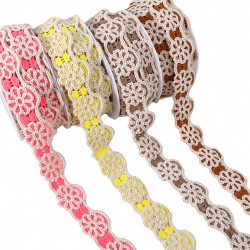 Macrame fleurs bicolore