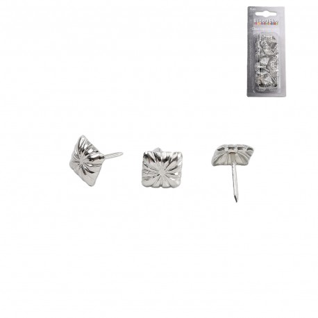 Clous tapissier carres stries x50
