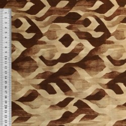 Tissu Popeline de Viscose Imprimé Digital Chocolat