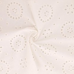 Tissu Borderie Coton Uni Blanc