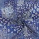 Tissu Cretonne Imprimée Farwest Bandana Bleu 