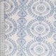 Tissu Broderie Coton Fleurs Bleu