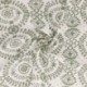 Tissu Broderie Coton Fleurs Vert