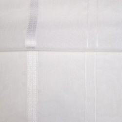 Tissu Etamine Rayée Elegance Blanc 