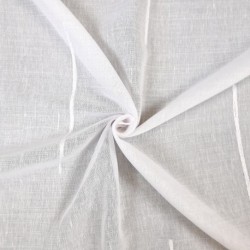 Tissu Etamine Flammée Gauthier Fil Blanc