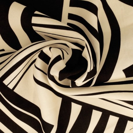 Tissu Viscose Imprimé Noir