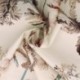 Tissu Popeline Coton Imprimé Ecru 