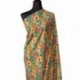 Tissu Popeline De Viscose Imprimée Floral Jaune et Vert