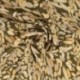 Tissu Popeline De Viscose Imprimée Abstrait Marron