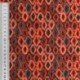 Tissu Popeline De Viscose Imprimée Losange Orange