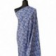Tissu Popeline De Viscose Imprimée Losange Bleu