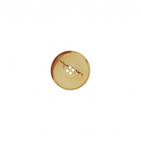 Bouton transparent corne Marron antilope - 
