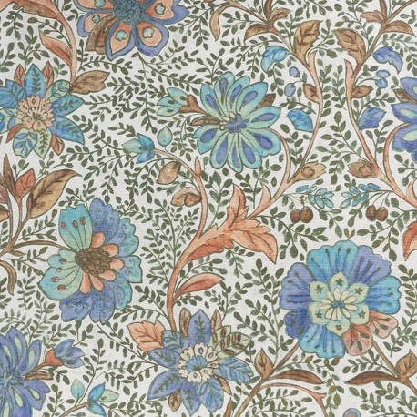 Toile Coton Lin Sain Bleu 