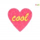 Motif coeur cool 12*15cm - Rose
