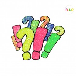 Motif ponctuation fluo 15x21cm - Fluo