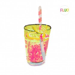 Motif cocktail 15x21cm - Fluo