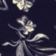 Tissu Viscose Imprimé Bleu Marine 