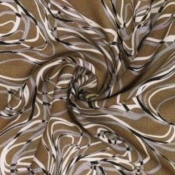 Tissu Viscose Imprimé Chocolat