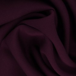 Tissu Gabardine Viscose Polyester Uni Violet Prune